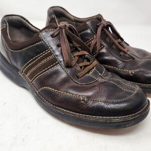 Clarks | Lace up OILY Leather Shoes Comfort SLOAN SIZE 11.5 CASUAL